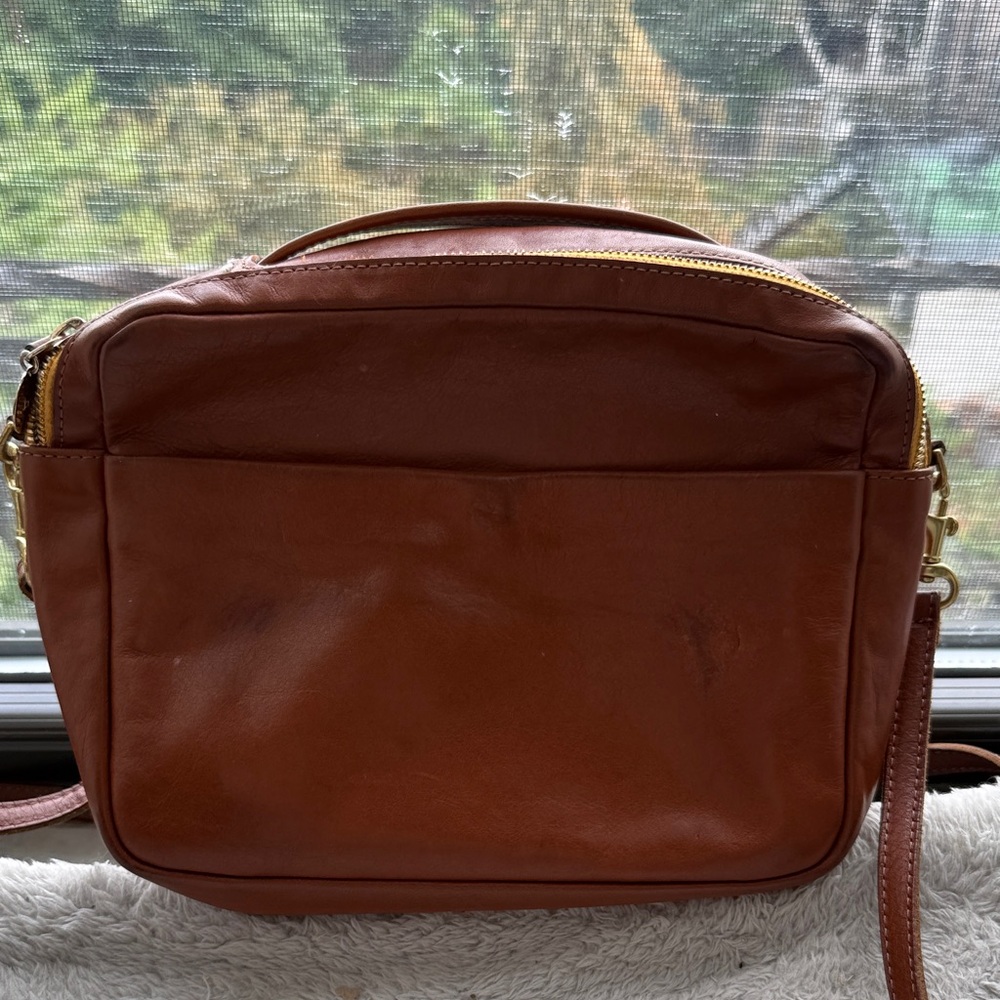 Brown Leather Mirabel Clare V Bag